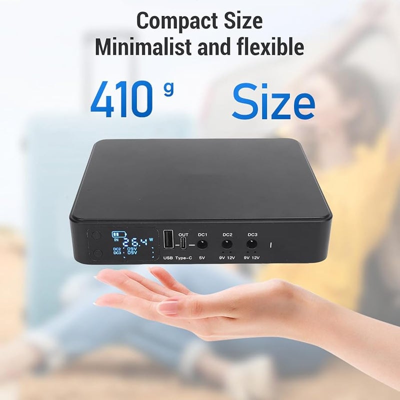 Garosa 10400mAh UPS Battery Backup with Digital Display USB Type C Output for Router Camera US Plug - Image 4